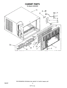 04 - Cabinet parts for Whirlpool Air Conditioner AC2904XS0 from AppliancePartsPros.com
