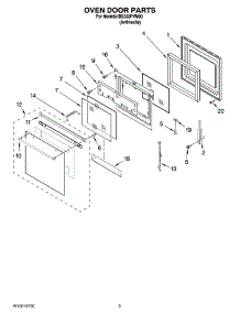 02 - Oven Door Parts parts for Whirlpool Oven IBS330PVM00 from AppliancePartsPros.com