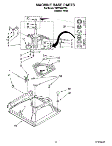 09 - Machine Base Parts parts for Maytag Washer Dryer Combo YMET3800TW0 from AppliancePartsPros.com