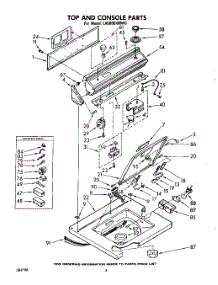04 - Top And Console parts for Whirlpool Washer LA6800XMW0 from AppliancePartsPros.com