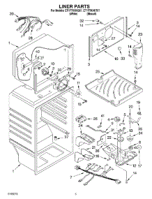 03 - Liner parts for Whirlpool Refrigerator ET1FTKXKQ07 from AppliancePartsPros.com