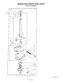 09 - Brake And Drive Tube parts for Whirlpool Washer 3LA5580XSW1 from AppliancePartsPros.com