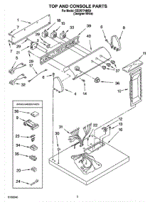 02 - Top And Console Parts parts for Whirlpool Dryer CEDS774MQ1 from AppliancePartsPros.com