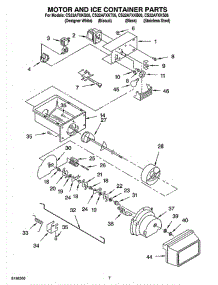 05 - Motor And Ice Container Parts parts for Whirlpool Refrigerator CS22AFXKS05 from AppliancePartsPros.com