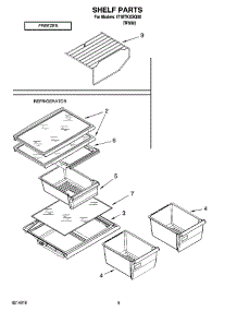 05 - Shelf Parts, Optional Parts parts for Whirlpool Refrigerator IT18TKXSQ00 from AppliancePartsPros.com