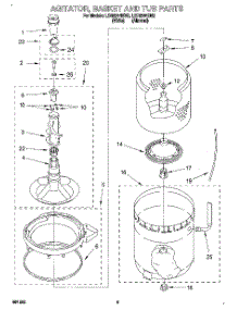 04 - Agitator, Basket And Tub parts for Whirlpool Washer LSR8244BN2 from AppliancePartsPros.com