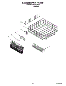 10 - Lower Rack Parts parts for Whirlpool Dishwasher DW724M1ASS0 from AppliancePartsPros.com