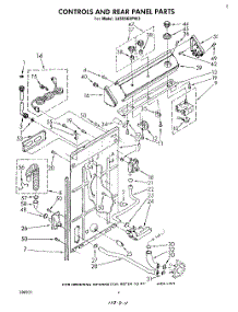 03 - Controls And Rear Panel parts for Whirlpool Washer LA5550XPW3 from AppliancePartsPros.com