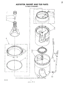 04 - Agitator Basket And Tub parts for Whirlpool Washer LA7450XMW1 from AppliancePartsPros.com