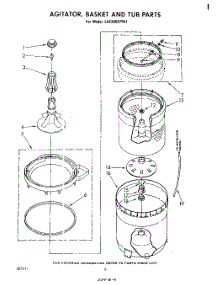 04 - Agitator, Basket And Tub parts for Whirlpool Washer LA5300XPW1 from AppliancePartsPros.com