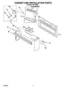 06 - Cabinet And Installation Parts parts for Whirlpool Microwave IOR14XRD0 from AppliancePartsPros.com