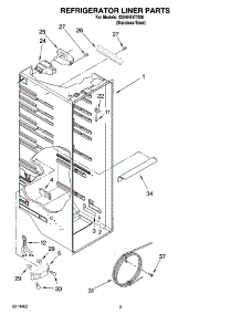 02 - Refrigerator Liner Parts parts for Whirlpool Refrigerator ID2HHEXTS00 from AppliancePartsPros.com