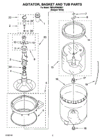03 - Agitator, Basket And Tub Parts parts for Whirlpool Washer 7MSAWS800MQ1 from AppliancePartsPros.com