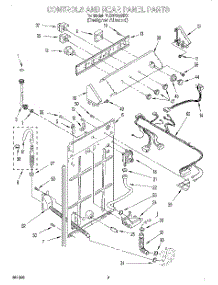 02 - Controls And Rear Panel parts for Whirlpool Washer 7LSR7233HZ0 from AppliancePartsPros.com