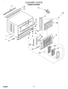 03 - Cabinet parts for Whirlpool Air Conditioner ACQ142XD0 from AppliancePartsPros.com