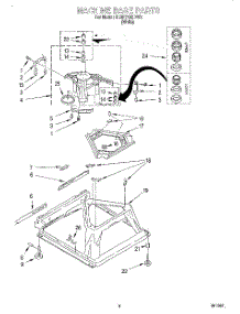 05 - Machine Base parts for Whirlpool Washer 3LBR7132DW0 from AppliancePartsPros.com