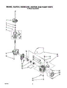 07 - Brake, Clutch, Gearcase, Motor And Pump parts for Whirlpool Washer RAL6245AW0 from AppliancePartsPros.com