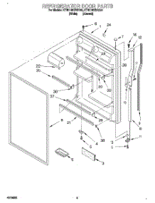 04 - Refrigerator Door parts for Kitchenaid Refrigerator KTHC18KDAL00 from AppliancePartsPros.com