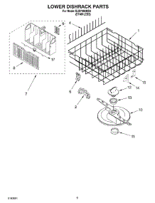 06 - Lower Dishrack Parts parts for Whirlpool Dishwasher SUD7000MS0 from AppliancePartsPros.com