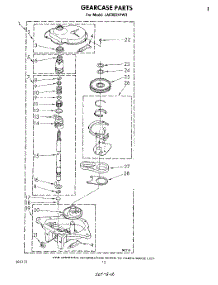 10 - Gearcase parts for Whirlpool Washer LA5300XPW3 from AppliancePartsPros.com