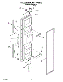 07 - Freezer Door Parts parts for Whirlpool Refrigerator SS25AFXLQ01 from AppliancePartsPros.com