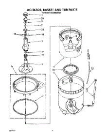 04 - Agitator, Basket And Tub parts for Whirlpool Washer 6LA5800XTW2 from AppliancePartsPros.com
