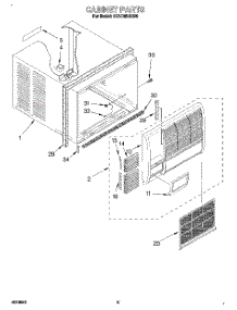 03 - Cabinet parts for Whirlpool Air Conditioner 4CACM18ND0 from AppliancePartsPros.com