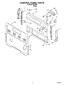 02 - Control Panel Parts parts for Whirlpool Range IRE82302 from AppliancePartsPros.com
