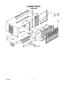 04 - Cabinet parts for Whirlpool Air Conditioner R101 from AppliancePartsPros.com