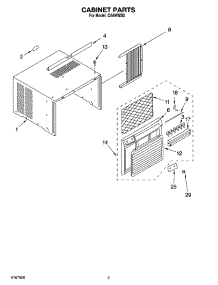 03 - Cabinet Parts parts for Whirlpool Air Conditioner CA6WMS0 from AppliancePartsPros.com