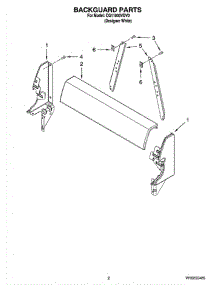 02 - Backguard Parts parts for Whirlpool Range CG11000VDV0 from AppliancePartsPros.com