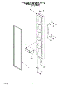 05 - Freezer Door parts for Whirlpool Refrigerator 6ED0GTKXKQ00 from AppliancePartsPros.com