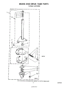 09 - Brake And Drive Tube parts for Whirlpool Washer LA5311XPW5 from AppliancePartsPros.com