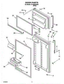 02 - Door Parts parts for Whirlpool Refrigerator CT18GMXRQ00 from AppliancePartsPros.com