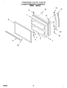 07 - Freezer Door, Lit / Optional parts for Kitchenaid Refrigerator KTRP20MDWH02 from AppliancePartsPros.com