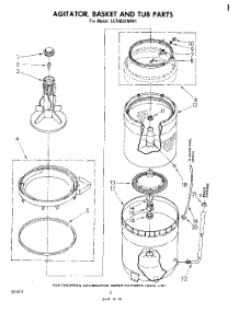 04 - Agitator, Basket And Tub parts for Whirlpool Washer LA7400XMW1 from AppliancePartsPros.com