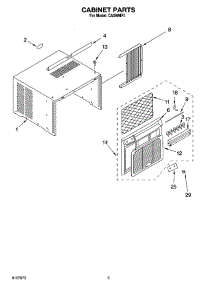 03 - Cabinet Parts parts for Whirlpool Air Conditioner CA5WMR1 from AppliancePartsPros.com