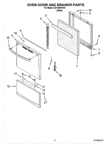 02 - Oven Door And Drawer Parts parts for Whirlpool Range CE11000VAV0 from AppliancePartsPros.com