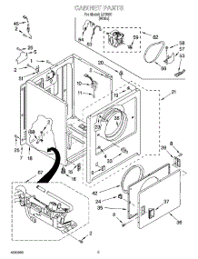 02 - Cabinet Parts parts for Whirlpool Dryer IJ70001 from AppliancePartsPros.com