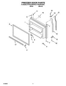 06 - Freezer Door Parts, Optional Parts parts for Kitchenaid Refrigerator KTRP22KRWH00 from AppliancePartsPros.com