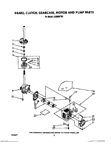 06 - Brake, Clutch, Gearcase, Motor And Pump parts for Whirlpool Washer LA5580XTF1 from AppliancePartsPros.com