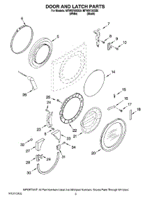 02 - Door And Latch Parts parts for Maytag Washer MFW9700SB0 from AppliancePartsPros.com
