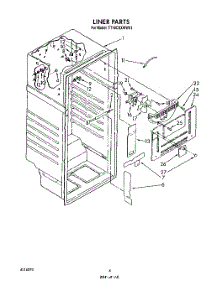 03 - Liner parts for Whirlpool Refrigerator TT16CKXWN01 from AppliancePartsPros.com