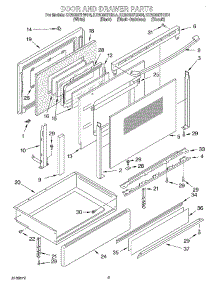 02 - Door And Drawer parts for Kitchenaid Range KERC607HBS4 from AppliancePartsPros.com