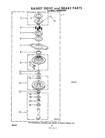 09 - Basket Drive And Brake parts for Whirlpool Washer LA6900XKW2 from AppliancePartsPros.com