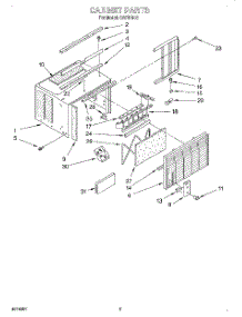 03 - Cabinet parts for Whirlpool Air Conditioner CA6WM42 from AppliancePartsPros.com