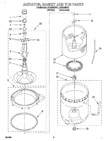 04 - Agitator, Basket And Tub parts for Whirlpool Washer LST9245BN1 from AppliancePartsPros.com