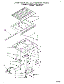 03 - Compartment Separator parts for Kitchenaid Refrigerator KTHD18KBAL00 from AppliancePartsPros.com