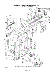 03 - Controls And Rear Panel parts for Whirlpool Washer LA5430XPW3 from AppliancePartsPros.com