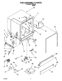 03 - Tub Assembly Parts parts for Whirlpool Dishwasher ISU58460 from AppliancePartsPros.com